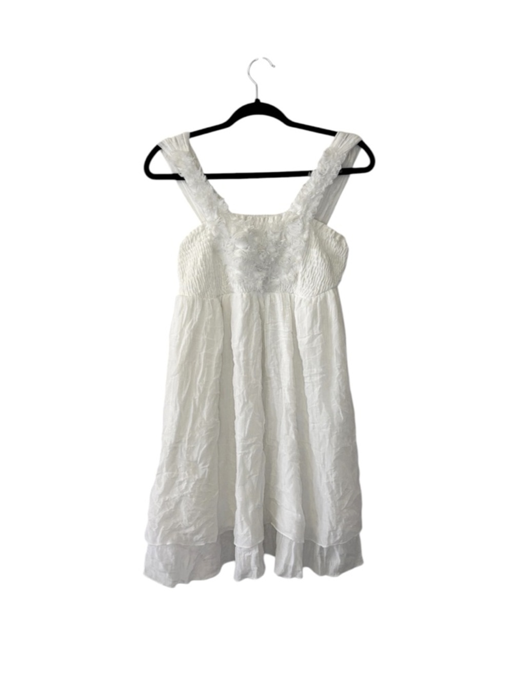 Vintage Y2K Wet Seal White Babydoll Mini Dress Cottagecore Coastal Cowgirl XS